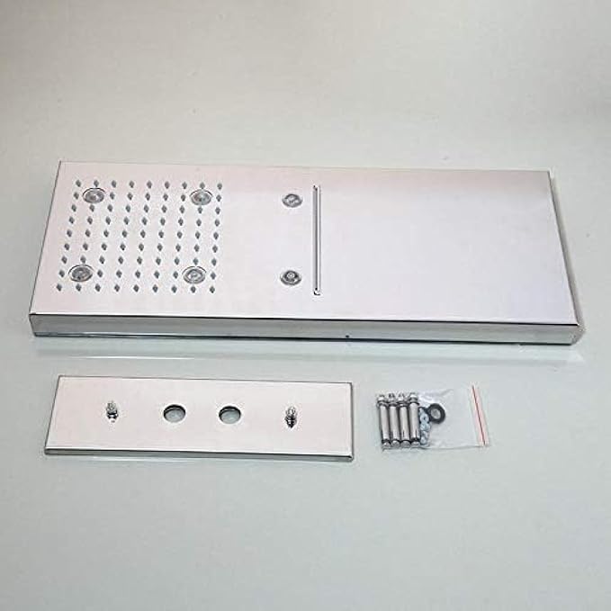 Shower Kits, Luxury Rome Brass Bathroom Rainfall LED Shower Head Bathroom Shower Set Wall Mounted Panel Mixer Taps Shower Faucet Set - Image 4