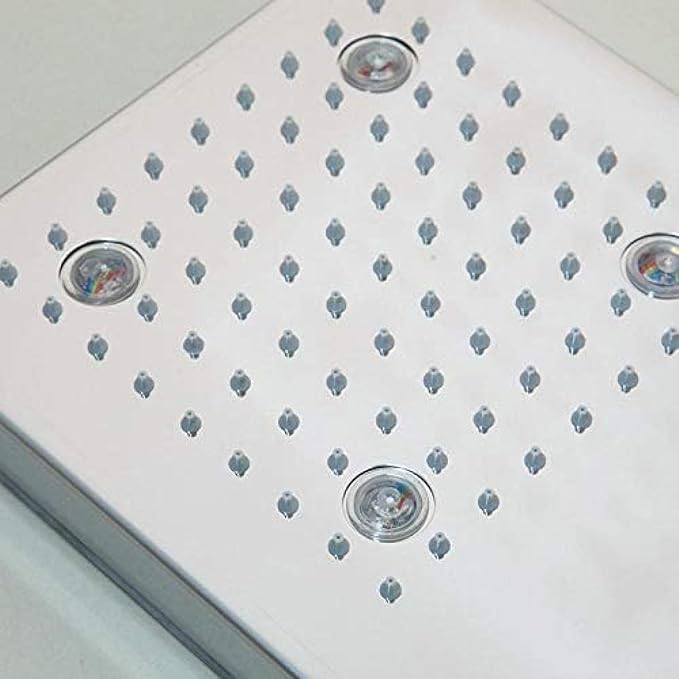 Shower Kits, Luxury Rome Brass Bathroom Rainfall LED Shower Head Bathroom Shower Set Wall Mounted Panel Mixer Taps Shower Faucet Set - Image 2